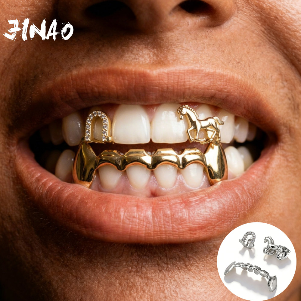 Body Jewelry Stores - JINAO Hip Hop 3 Parça Diş