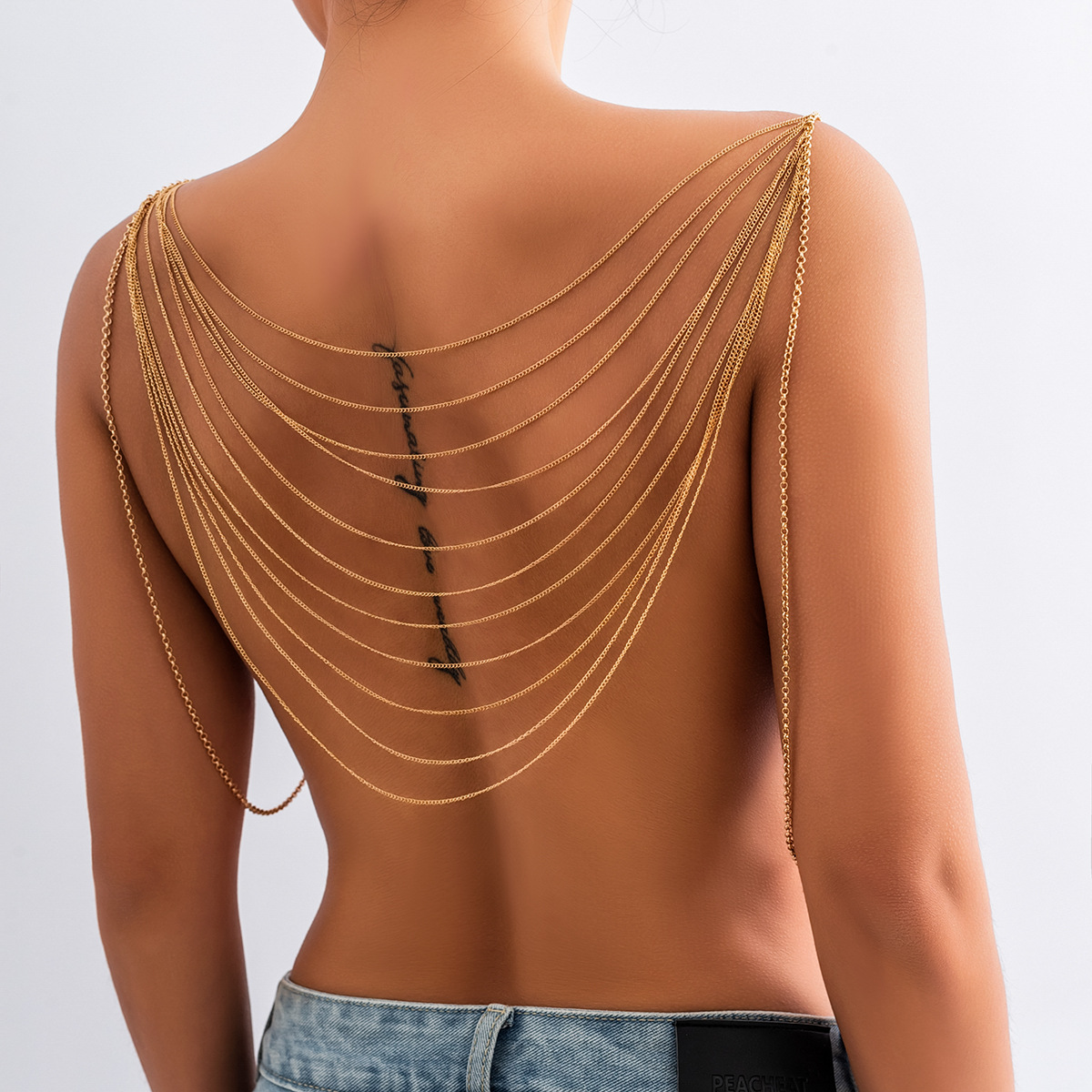 Body Jewelry Types - Klasik Çok katmanlı Püskül Vücut Zinciri