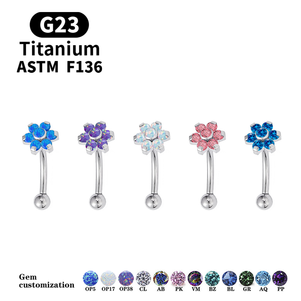 Body Jewelry Metal Types - 16G romantik göbek halkaları kadınlar için