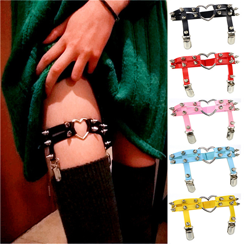 Body Jewelry Types - 1 adet kadın Punk Goth kalp