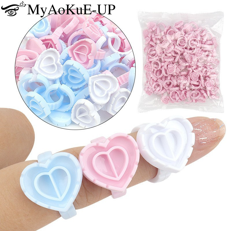 Body Jewelry Tattoo - 100 Adet Tek Kullanımlık Tutkal Halka