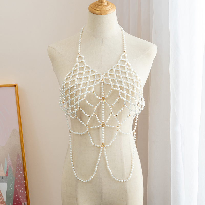 Body Jewelry Wholesale - Moda şal vücut zincir aksesuarları inci