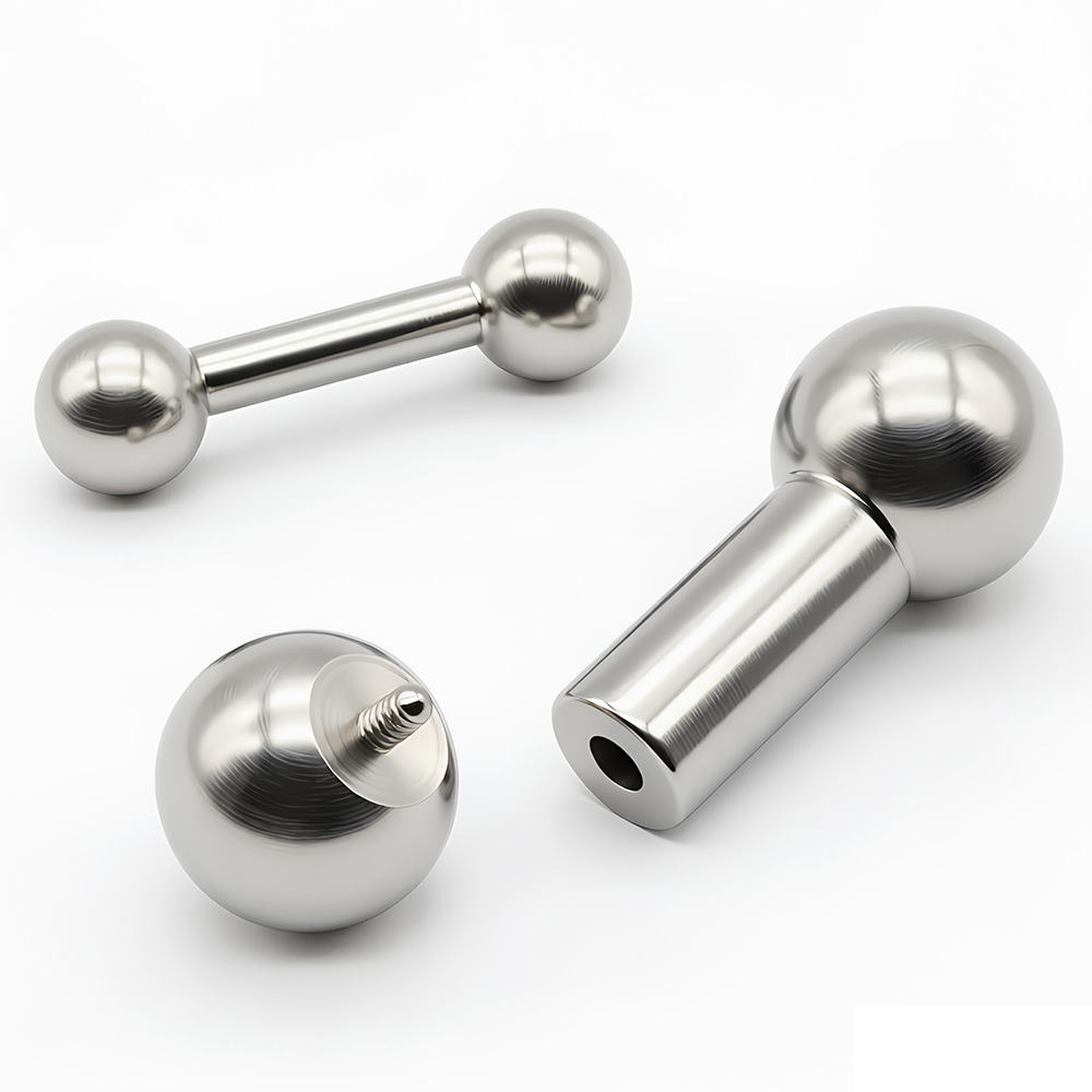 Tongue Barbell Straight - 1 adet 12G-00G Paslanmaz Çelik Düz