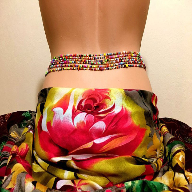 Body Jewelry Chain - Kadınlar katmanlı boncuklu göbek zinciri Boho