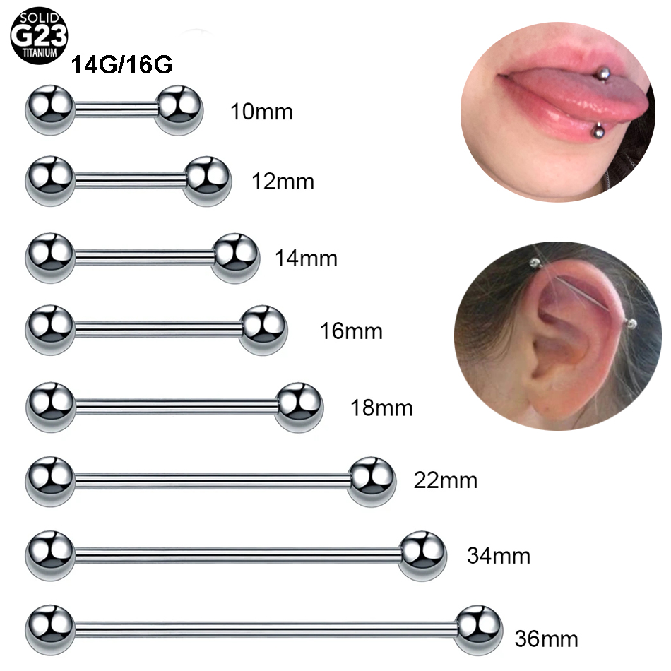 1 adet G23 titanyum düz halter - Tongue Barbell Straight incelemesi ve fiyatı