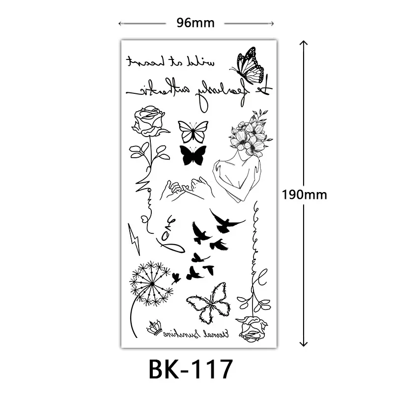 Kelebek Sahte Dövme Kadın için - Body Jewelry Tattoo incelemesi ve fiyatı