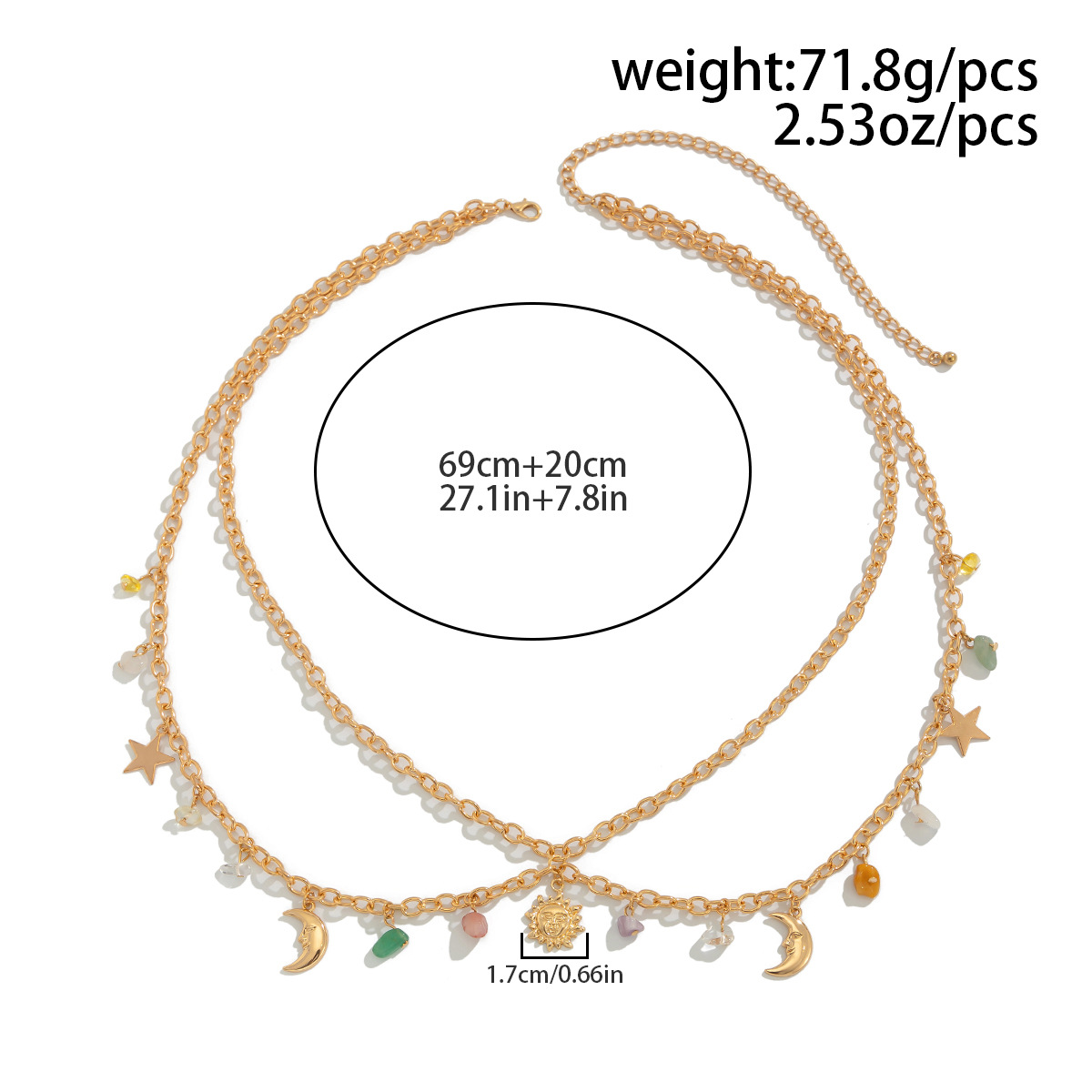 Boho Yıldız Ay Güneş Kolye Bel - Body Jewelry Chain incelemesi ve fiyatı