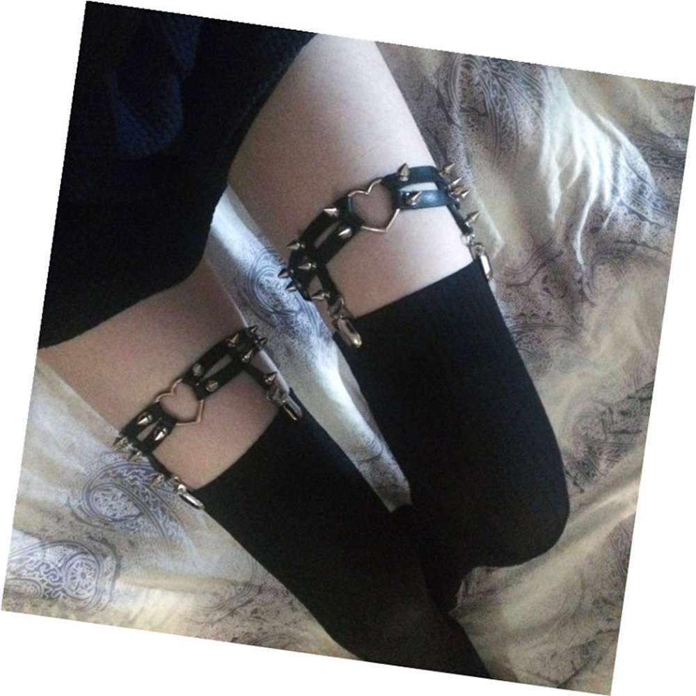 1 adet kadın Punk Goth kalp PU - Body Jewelry Types incelemesi ve fiyatı
