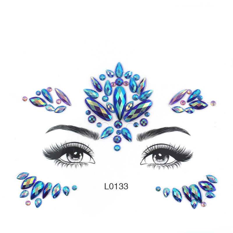 Green Sexy Face Sticker Glitte - Body Jewelry Tattoo incelemesi ve fiyatı