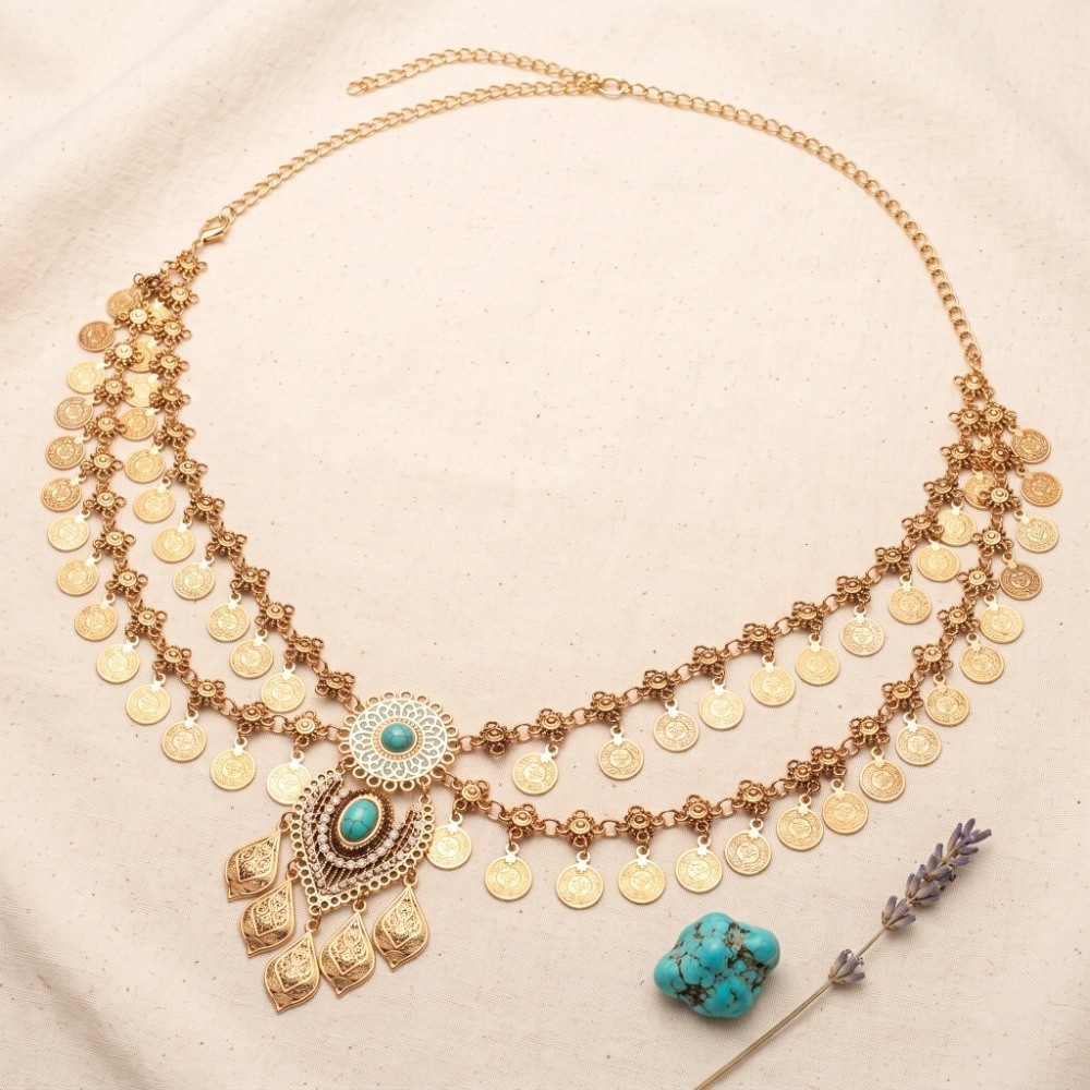 Boho Çift Katmanlı Göbek Dansı - Body Jewelry Stores incelemesi ve fiyatı