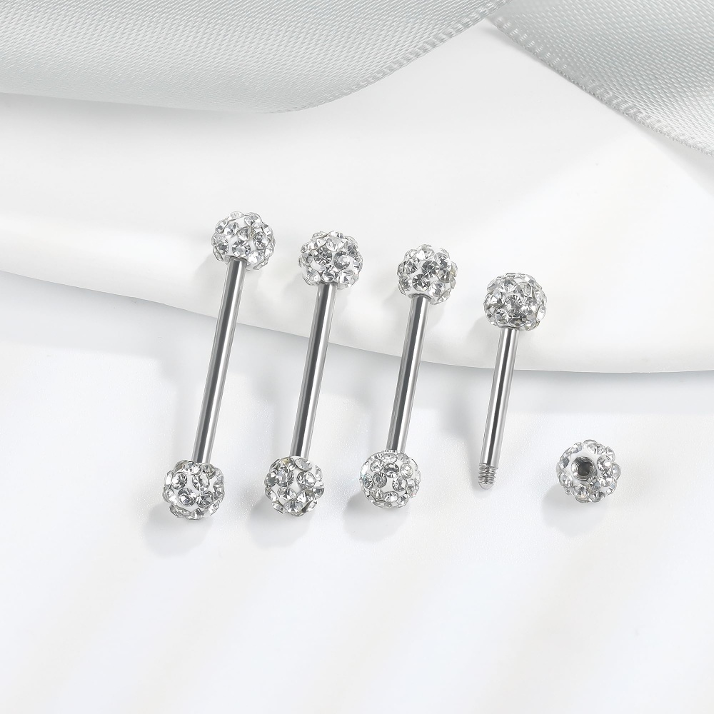 8 Adet 14G CZ Taşlı Toplu Dil  - Tongue Barbell Straight incelemesi ve fiyatı