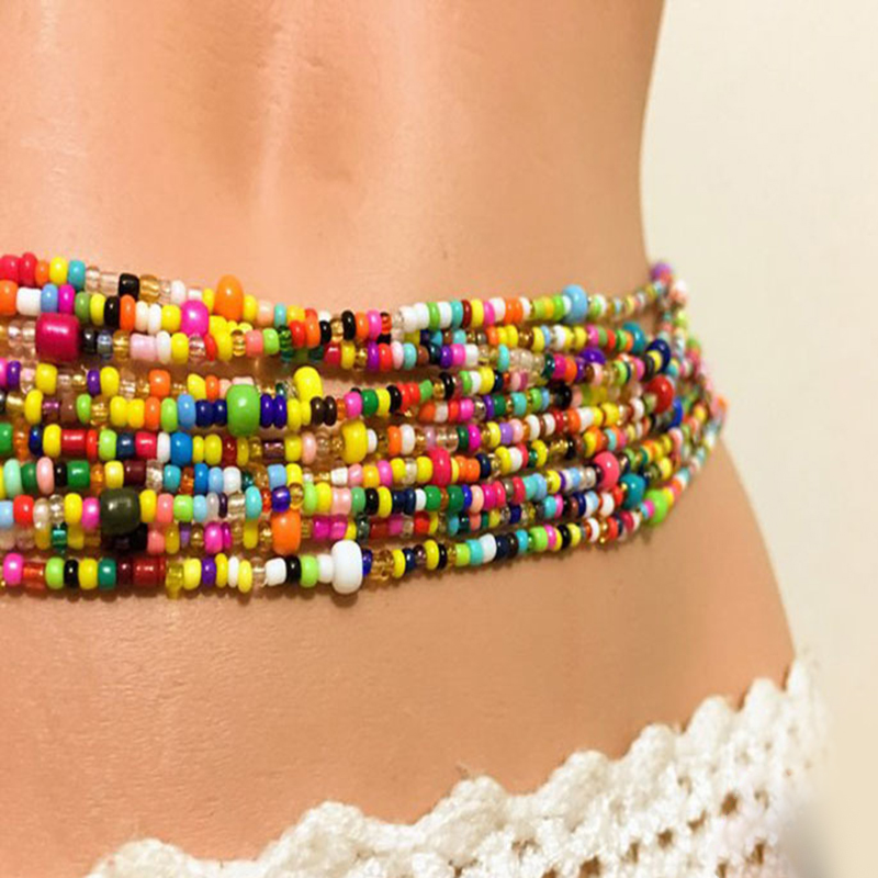 Kadınlar katmanlı boncuklu göb - Body Jewelry Chain incelemesi ve fiyatı