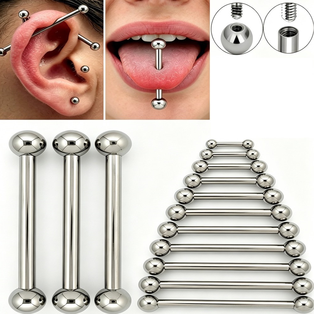 14G 16G G23 Titanyum Düz Barbe - Tongue Barbell Straight incelemesi ve fiyatı
